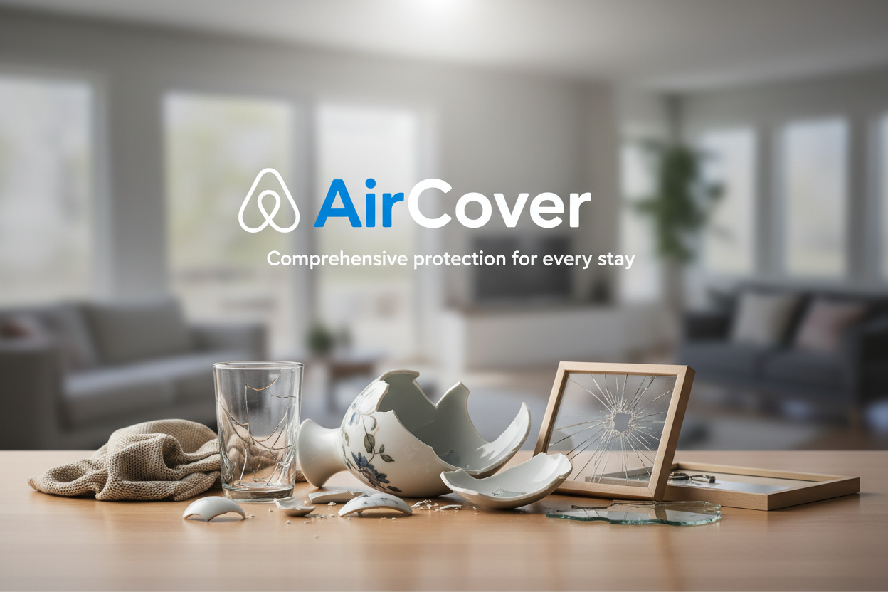 générer une image de casse avec un logo assurance aircover pour les locations sur airbnb