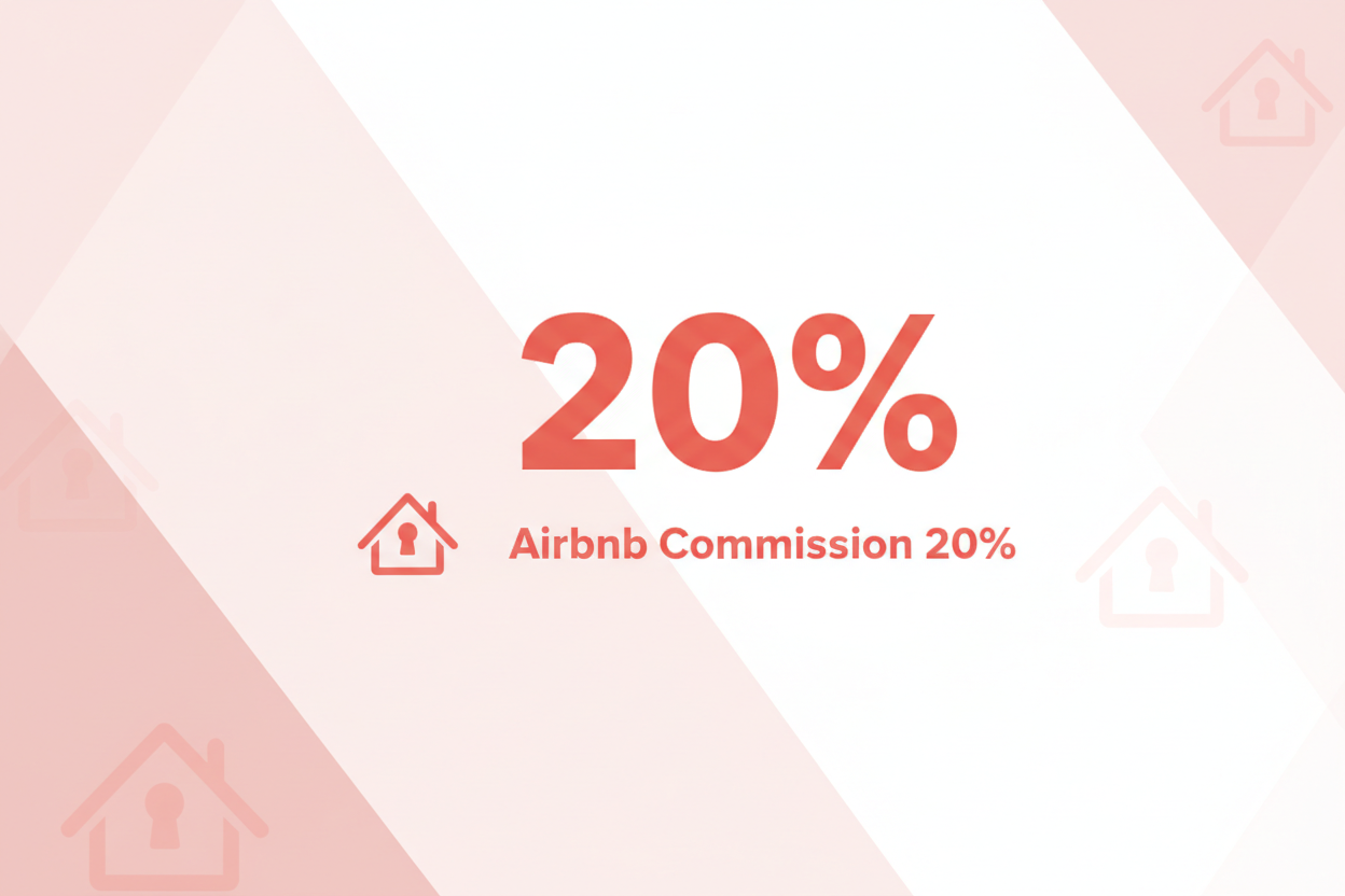 genère une image comission airbnb 20%